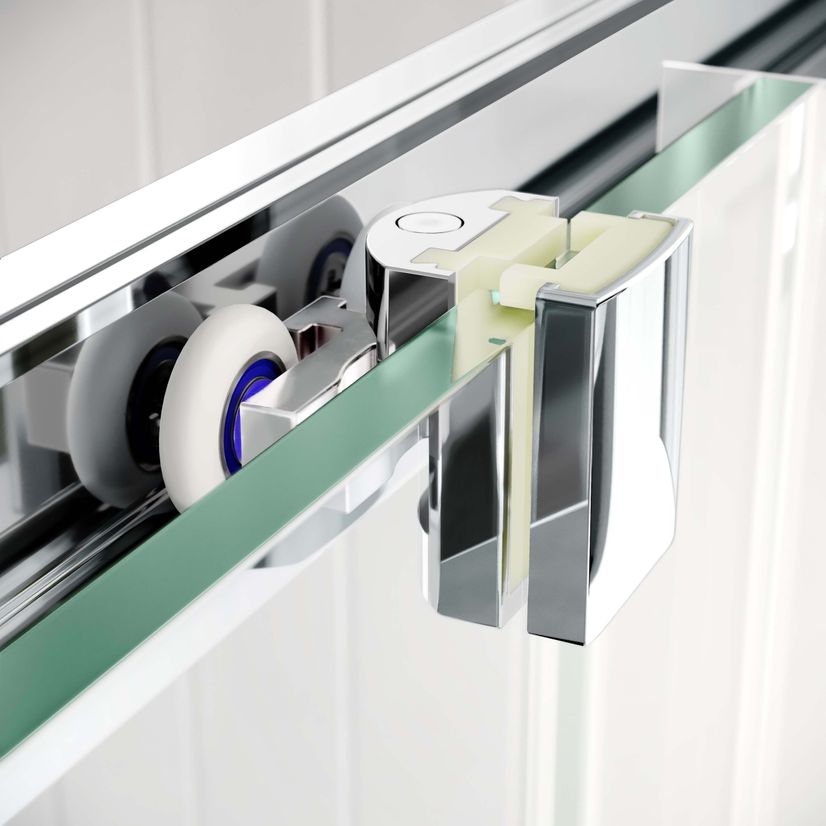 Hamburg Easy Clean 8mm Sliding Shower Enclosure 1000x800mm - Easy Fix Feature