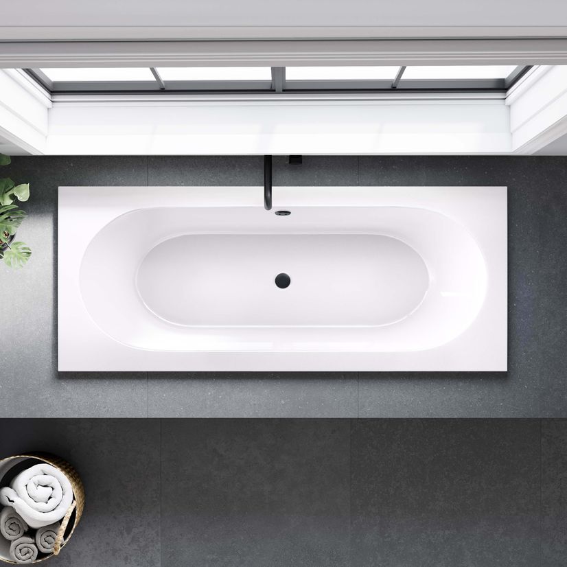 York  1700x750 Round Double Ended Bath