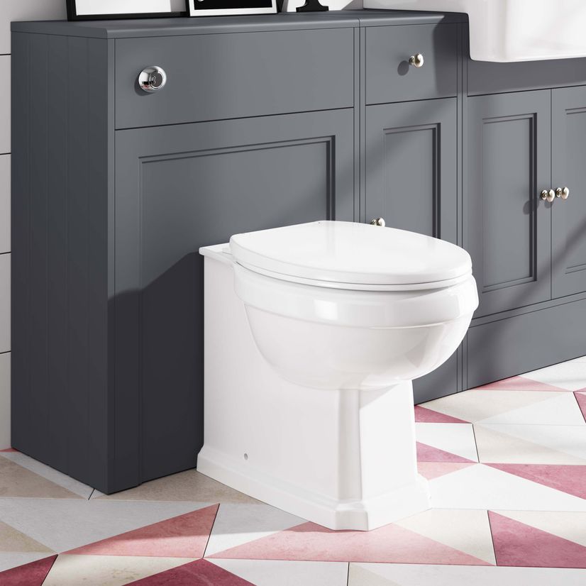 Hudson Traditional Back To Wall Toilet With Soft Close Seat
