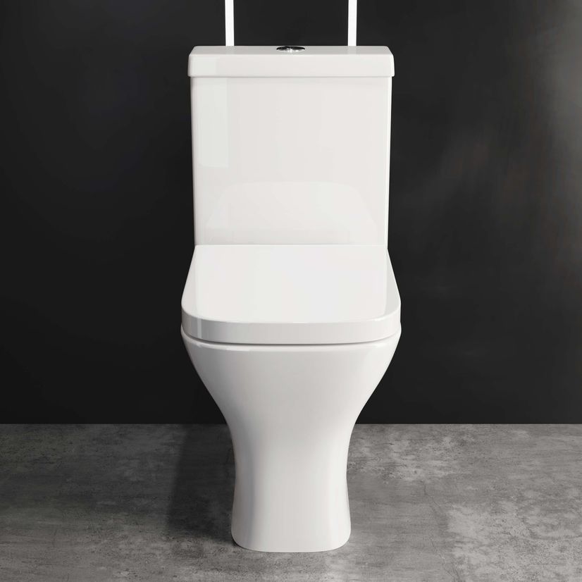 Atlanta Fully Back to Wall Close Coupled Toilet With Soft Close Seat