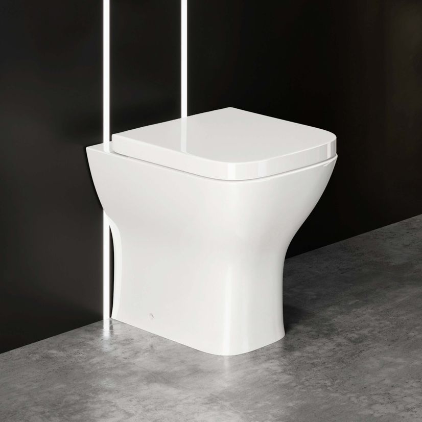 Atlanta Back To Wall Toilet With Soft Close Seat and Concealed cistern