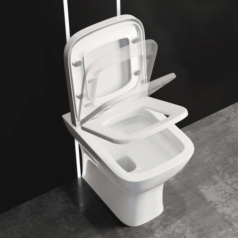 Atlanta Back To Wall Toilet With Soft Close Seat and Concealed cistern