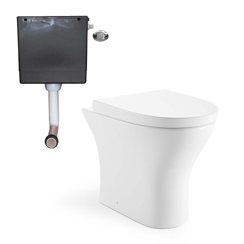 Orlando Back To Wall Toilet With Soft Close Seat and Concealed cistern