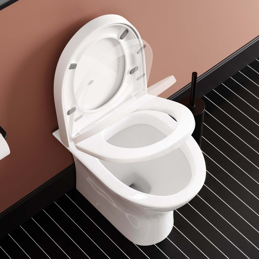 Orlando Back To Wall Toilet With Soft Close Seat and Concealed cistern