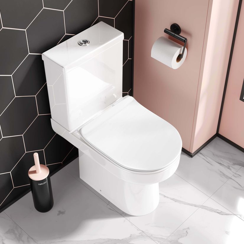 Denver Close Coupled Toilet With Soft Close Slim Seat