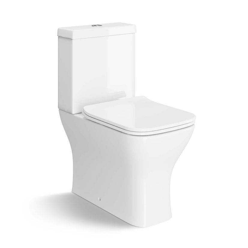 Atlanta Fully Back to Wall Close Coupled Toilet With Soft Close Slim Seat