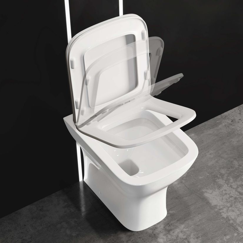 Atlanta Back To Wall Toilet With Soft Close Slim Seat