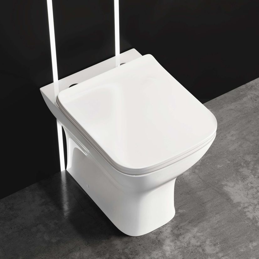 Atlanta Back To Wall Toilet With Premium Soft Close Slim Seat and Concealed Cistern