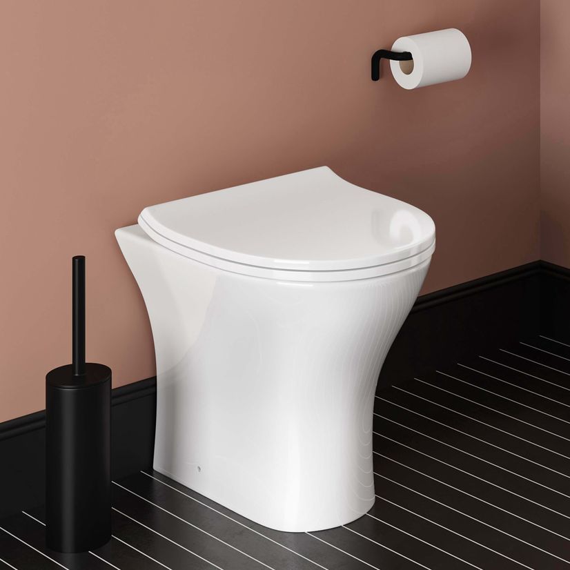 Orlando Back To Wall Toilet With Premium Soft Close Slim Seat and Concealed Cistern