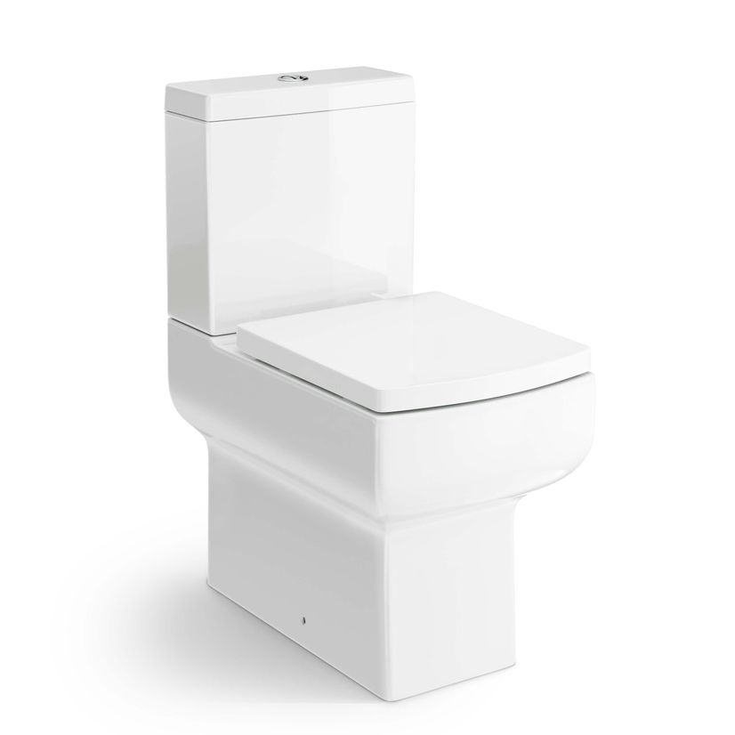 Portland Fully Back to Wall Close Coupled Toilet With Soft Close Seat