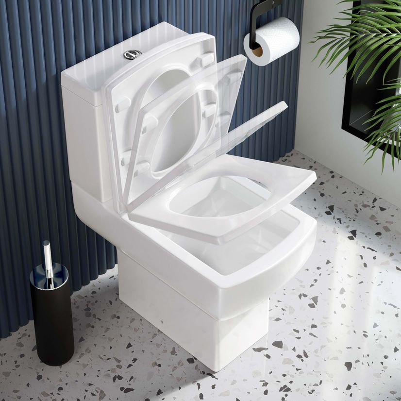 Portland Close Coupled Toilet With Soft Close Slim Seat