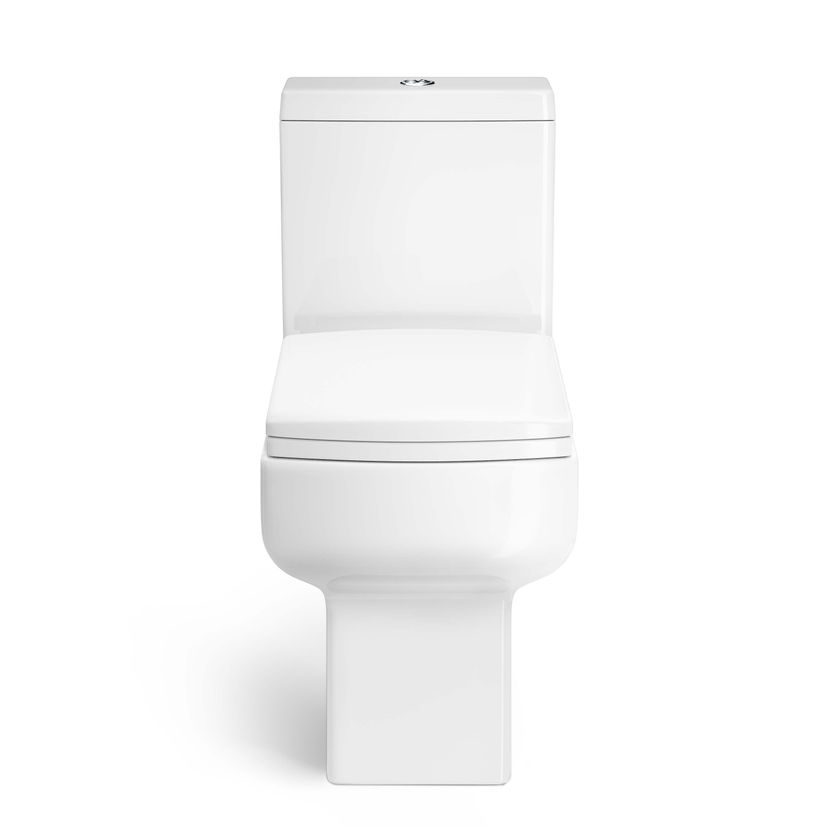 Portland Fully Back to Wall Close Coupled Toilet With Soft Close Slim Seat
