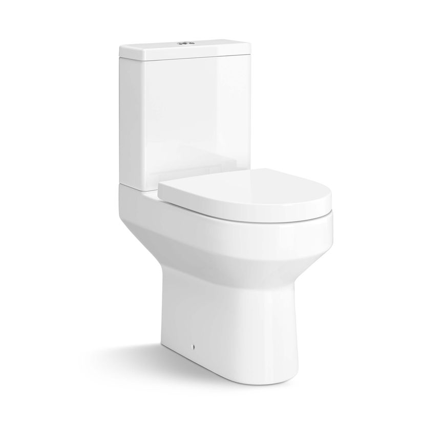 Denver Rimless Close Coupled Toilet With Soft Close Seat