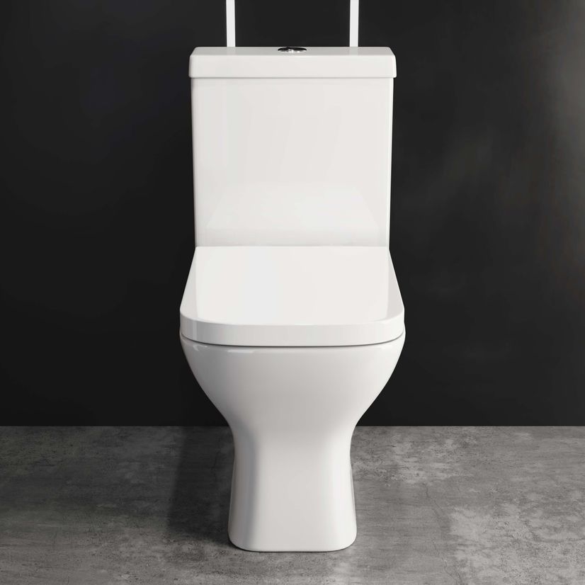 Atlanta Rimless Close Coupled Toilet With Soft Close Seat