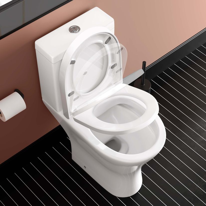 Orlando Rimless Comfort Height Close Coupled Toilet With Soft Close Seat