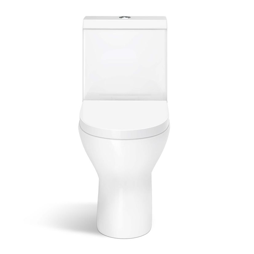 Orlando Rimless Fully Back to Wall Close Coupled Toilet With Soft Close Seat