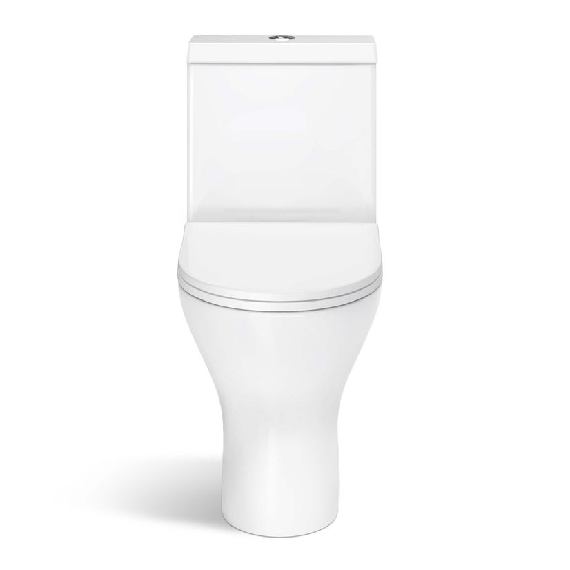 Orlando Rimless Close Coupled Toilet With Soft Close Slim Seat