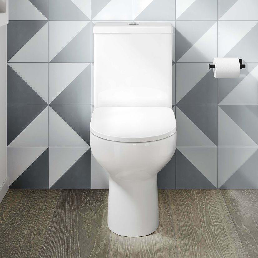 Manhattan Slimline 560 Depth Close Coupled Toilet With Soft Close Seat