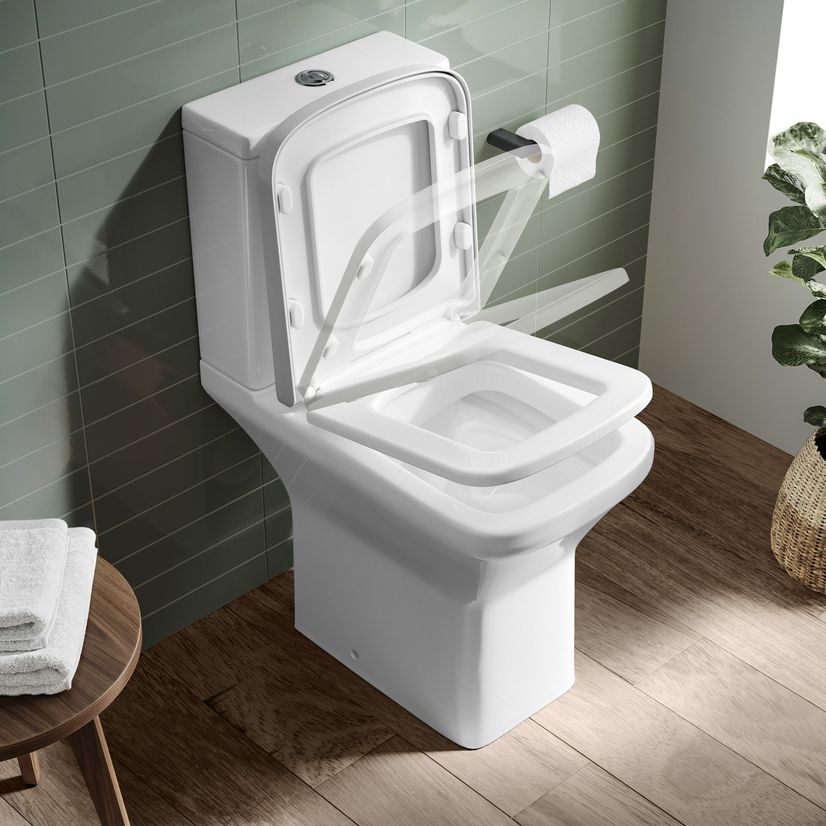 Dallas Rimless Comfort Height Close Coupled Toilet With Soft Close Seat