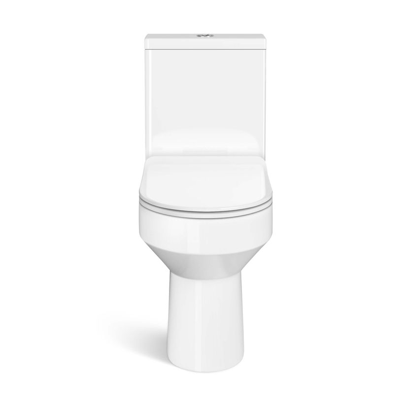 Denver Rimless Fully Back to Wall Close Coupled Toilet & Pedestal Basin Set