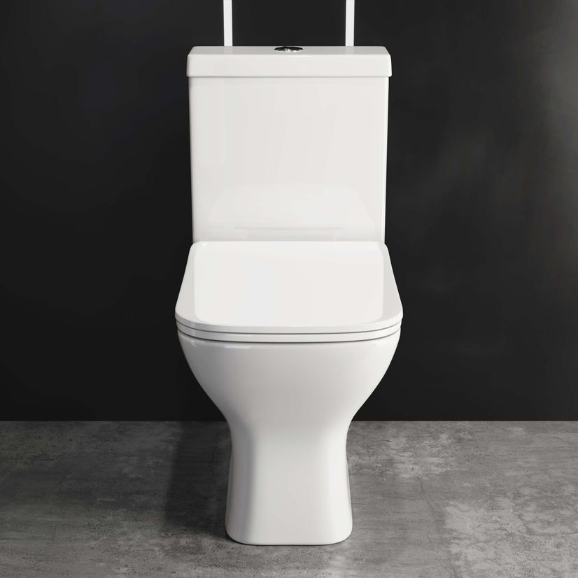 Atlanta Rimless Close Coupled Toilet & Pedestal Basin Set