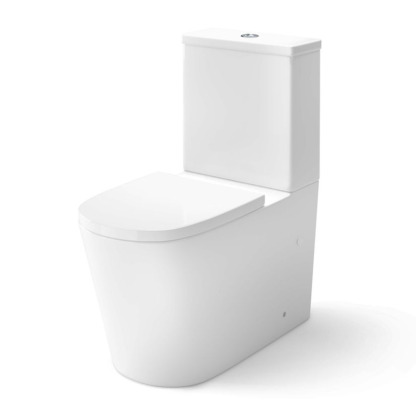Boston Rimless Close Coupled Toilet & Pedestal Basin Set