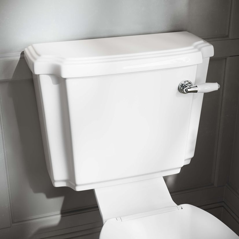 Hudson Traditional Close Coupled Toilet & Pedestal Basin Set - Double Tap Hole