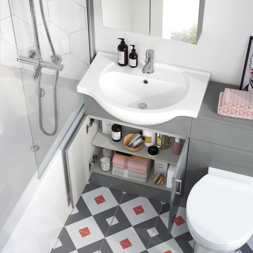 Quartz Stone Grey Combination Vanity Basin and Austin Toilet 1150mm
