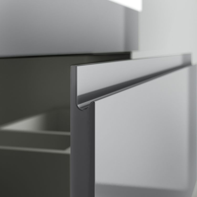 Trent Stone Grey Wall Hung Drawer 600mm - Excludes Counter Top Basin