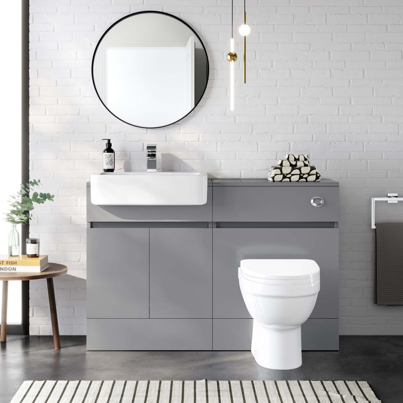 Foster Stone Grey Combination Vanity Basin and Seattle Toilet 1200mm