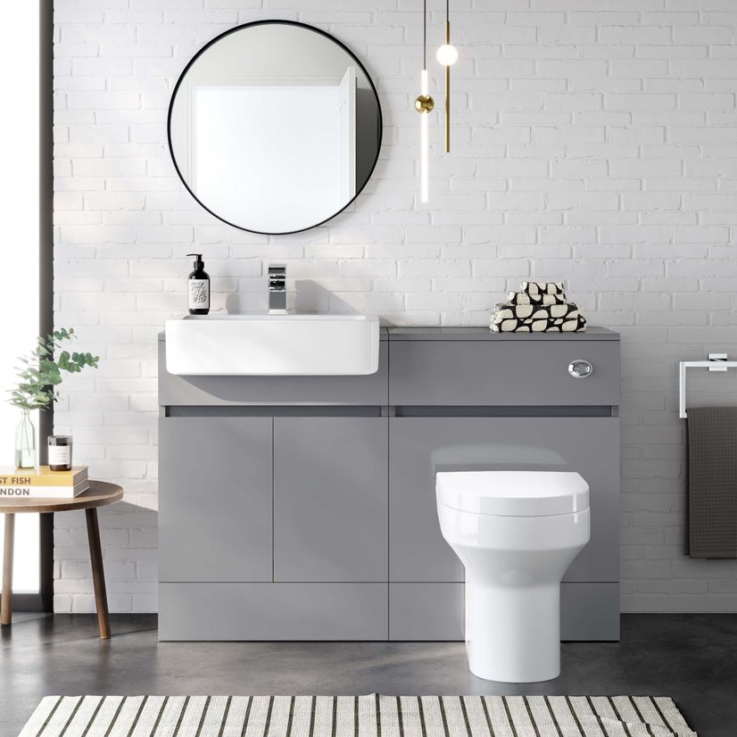 Foster Stone Grey Combination Vanity Basin and Denver Toilet 1200mm