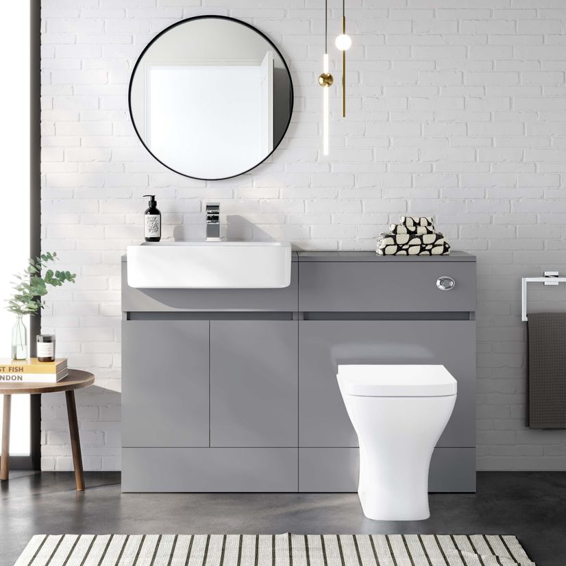 Foster Stone Grey Combination Vanity Basin and Atlanta Toilet 1200mm