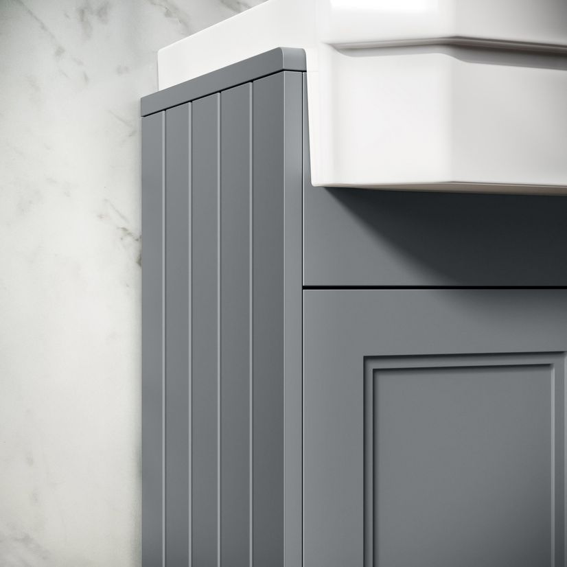 Monaco Dove Grey Combination Vanity Traditional Basin and Seattle Toilet 1500mm