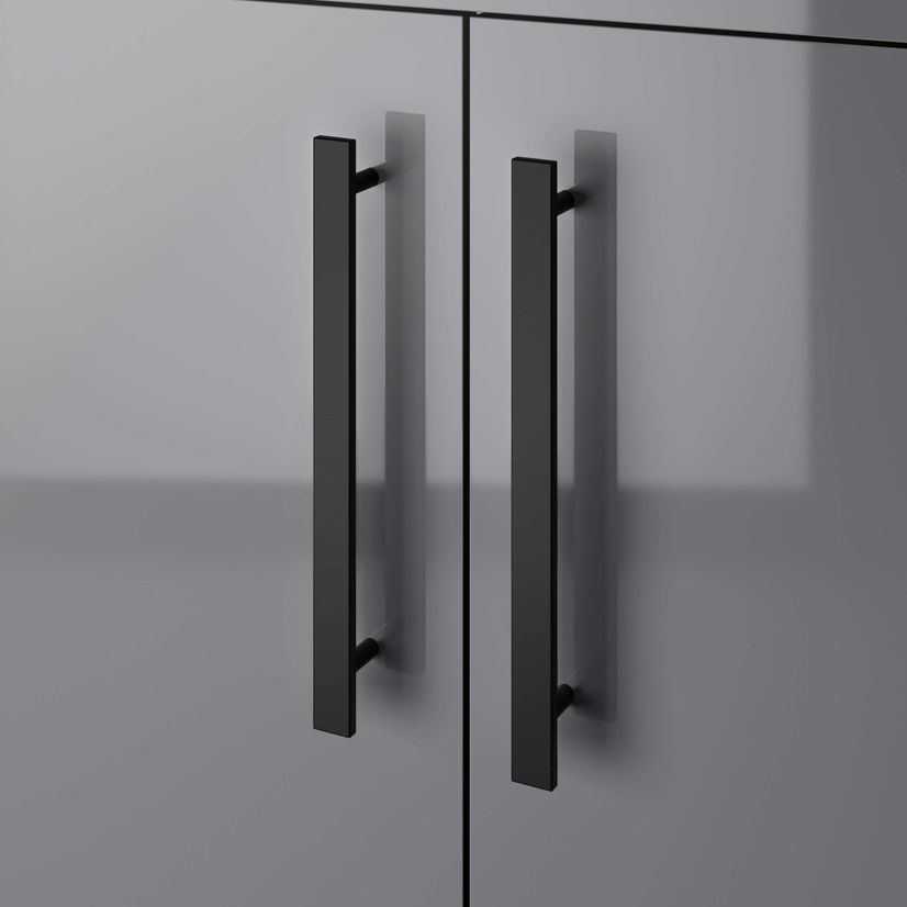 Avon Stone Grey Counter Top Vanity 600mm - Black Accents