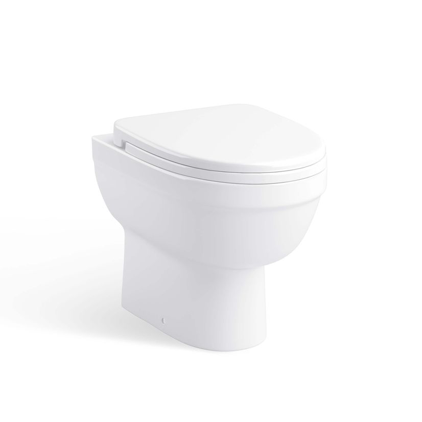 Harper Gloss White Combination Vanity Basin & Seattle Toilet 1000mm - Black Accents
