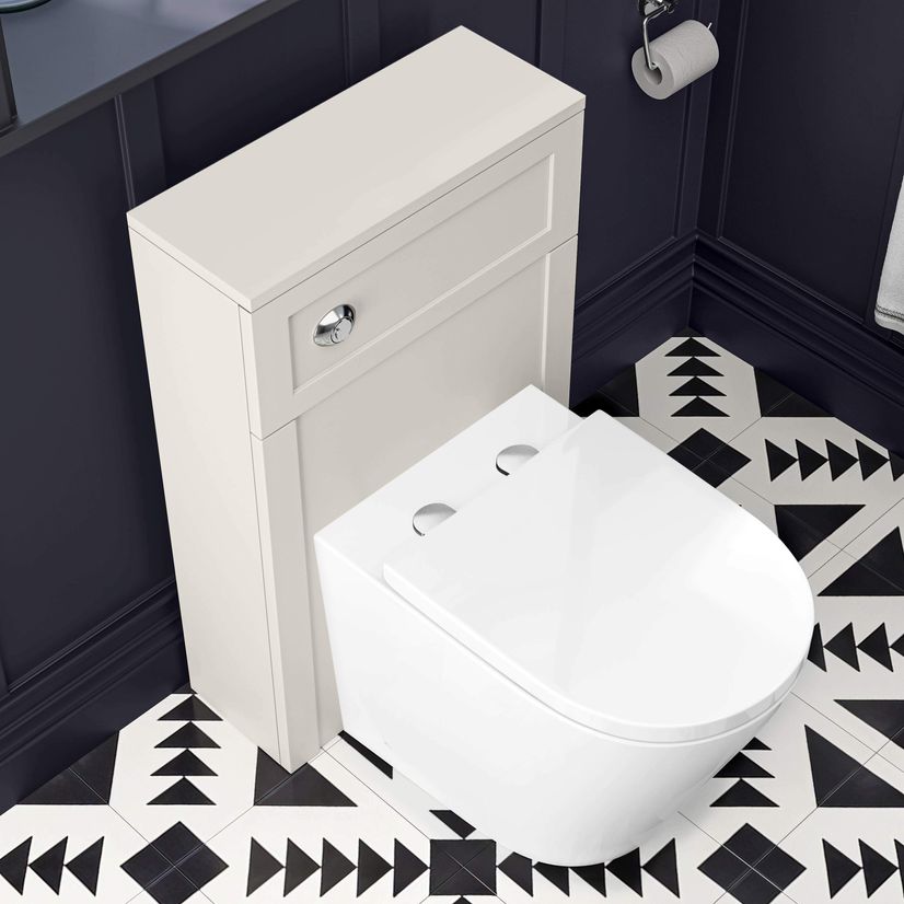 Bermuda Chalk White Combination Vanity Basin and Boston Toilet 1100mm