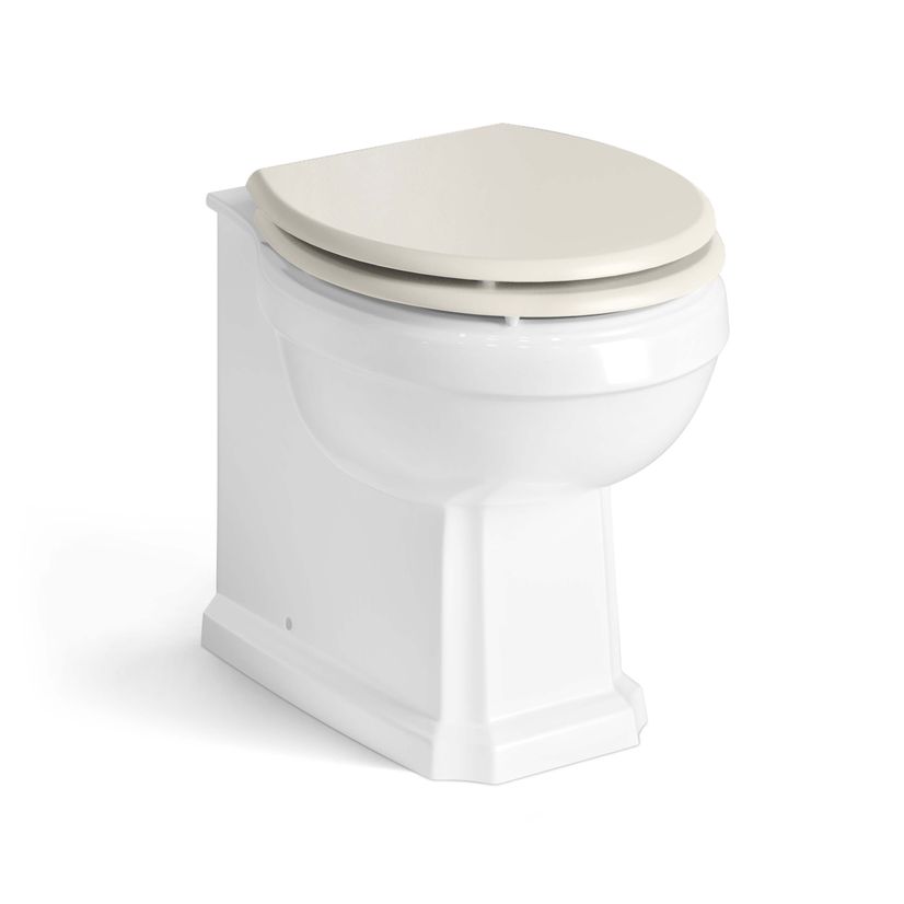 Monaco Chalk White Combination Vanity Basin with Marble Top and Hudson Toilet with Wooden Seat 1500mm