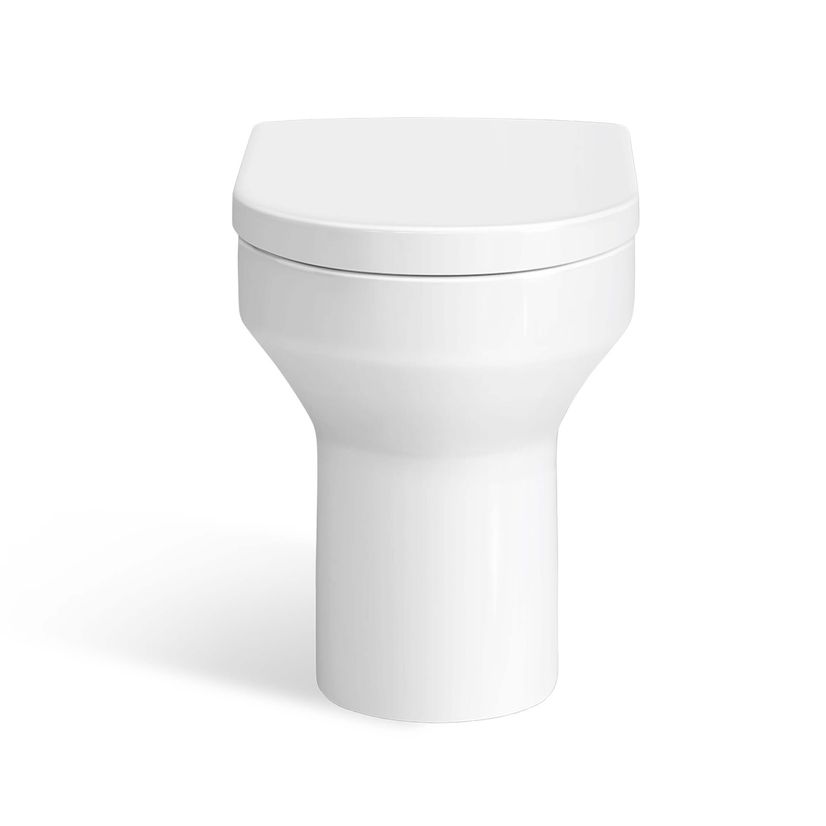 Quartz Gloss White Combination Vanity Basin and Denver Toilet 1050mm - Black Accents
