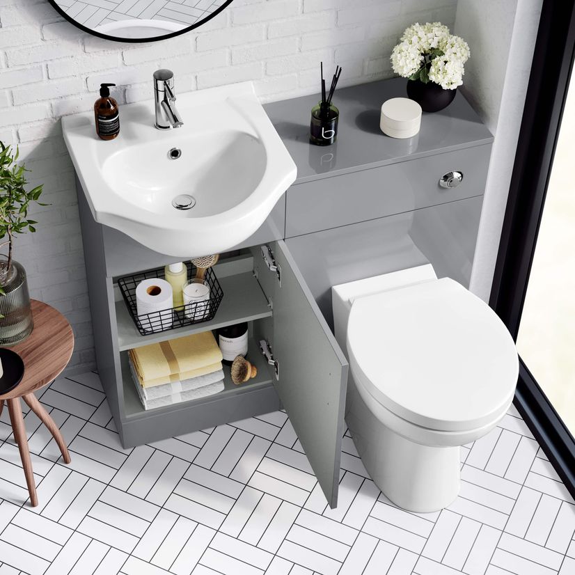 Quartz Stone Grey Combination Vanity Basin and Austin Toilet 950mm