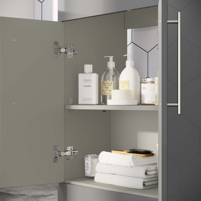 Avon Stone Grey Basin Vanity 500mm and Toilet Set