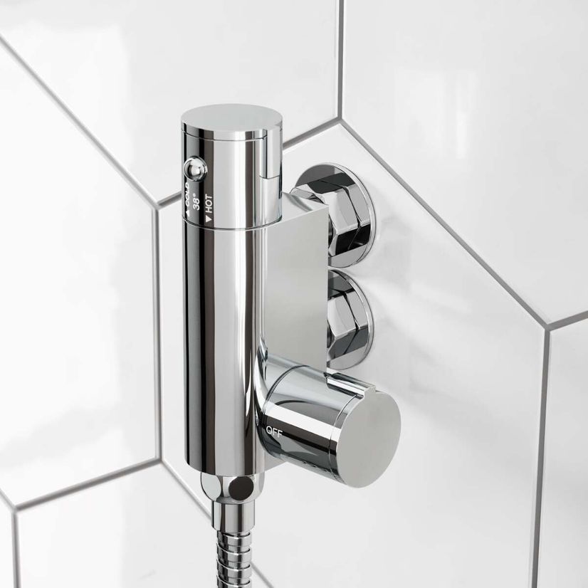 Douche Kit with Thermostatic Mixing Valve and Brass Spray Head