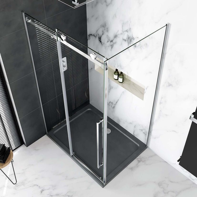 Oslo Premium Easy Clean 8mm Sliding Shower Enclosure 1200x800mm