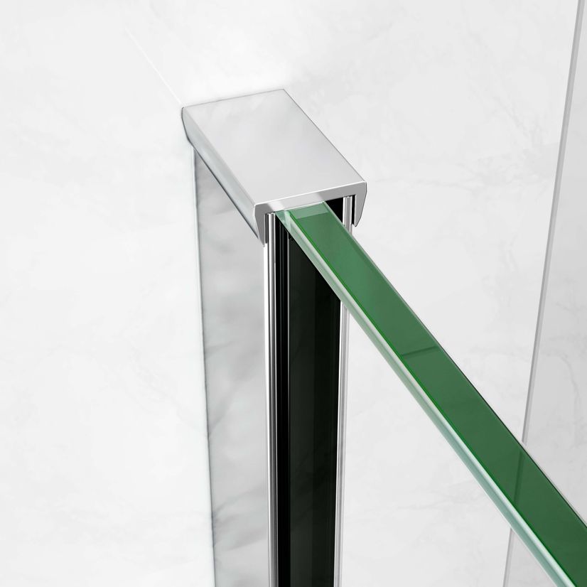 Copenhagen Easy Clean 8mm Wet Room Shower Glass 900mm & 250mm Return Panel