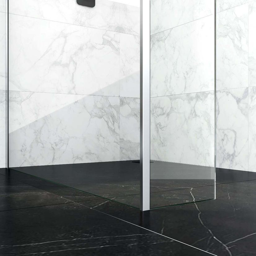 Copenhagen Easy Clean 8mm Wet Room Shower Glass Panel 1400mm & 250mm Return Panel