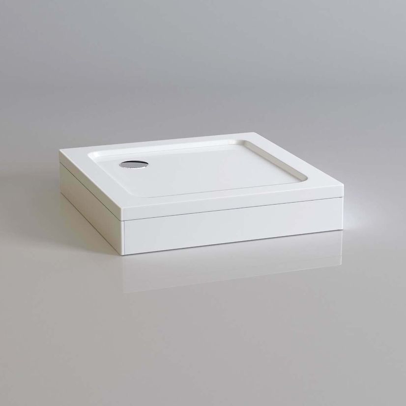 London Square Stone Shower Tray 900x900mm & Riser Kit
