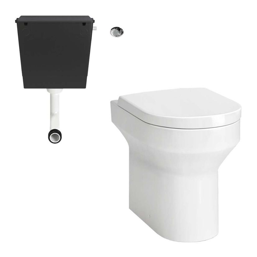 Denver Back To Wall Toilet With Soft Close Seat and Concealed Cistern