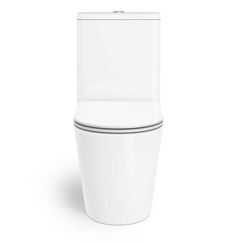 Boston Rimless Close Coupled Toilet With Premium Soft Close Slim Seat