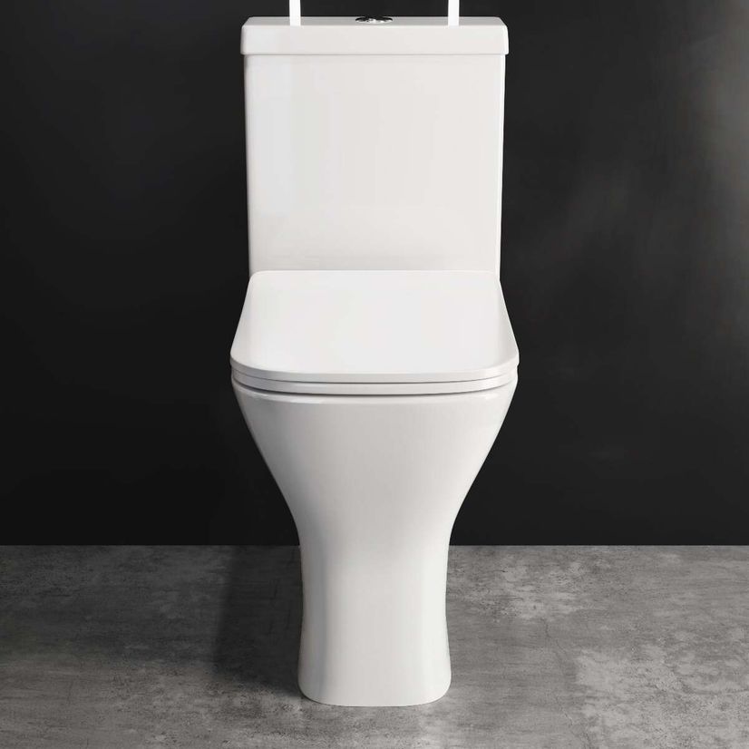 Atlanta Comfort Close Coupled Toilet With Soft Close Slim Seat