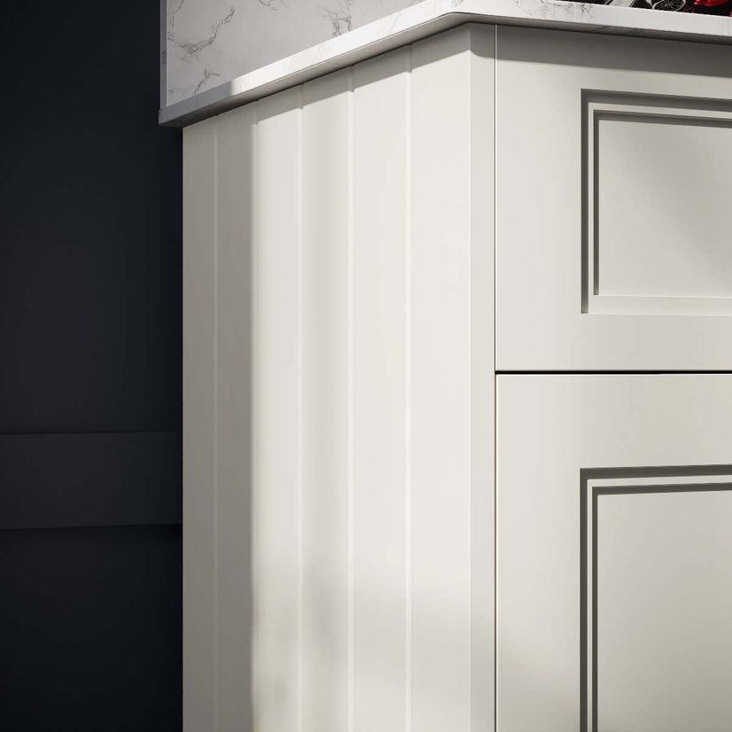 Lucia Chalk White Vanity With Marble Top & Undermount Basin 830mm