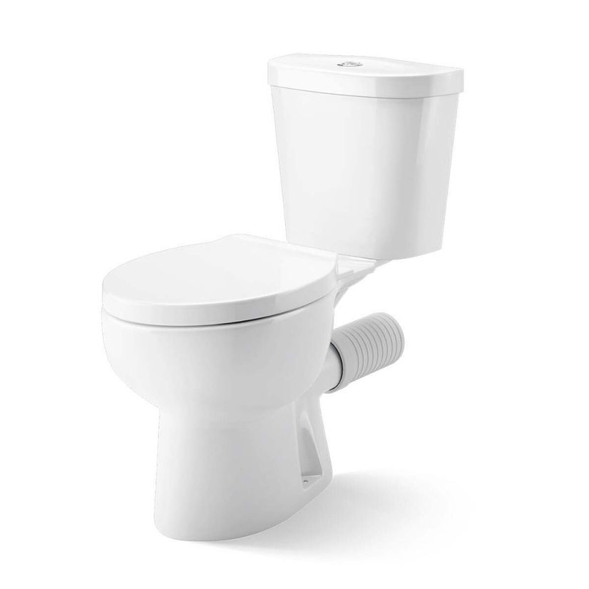 Quartz Gloss White Cloakroom Floor Standing Basin Vanity 400mm and Round Toilet Set